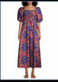 Lola Maxi Dress - pink and blue