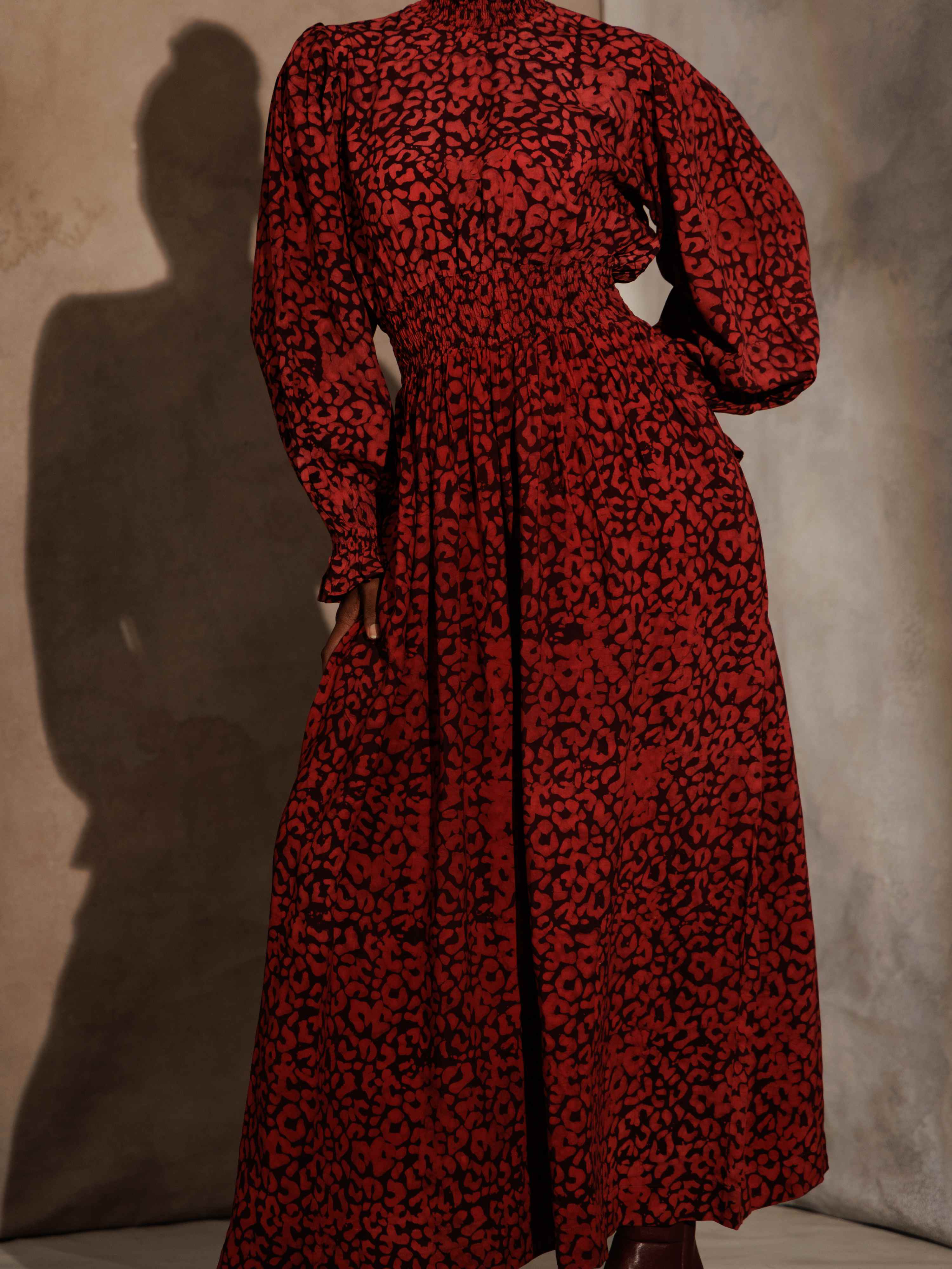 Abike Dress - Deep Red Elisamama Abike Dress - Deep Red Elisamama