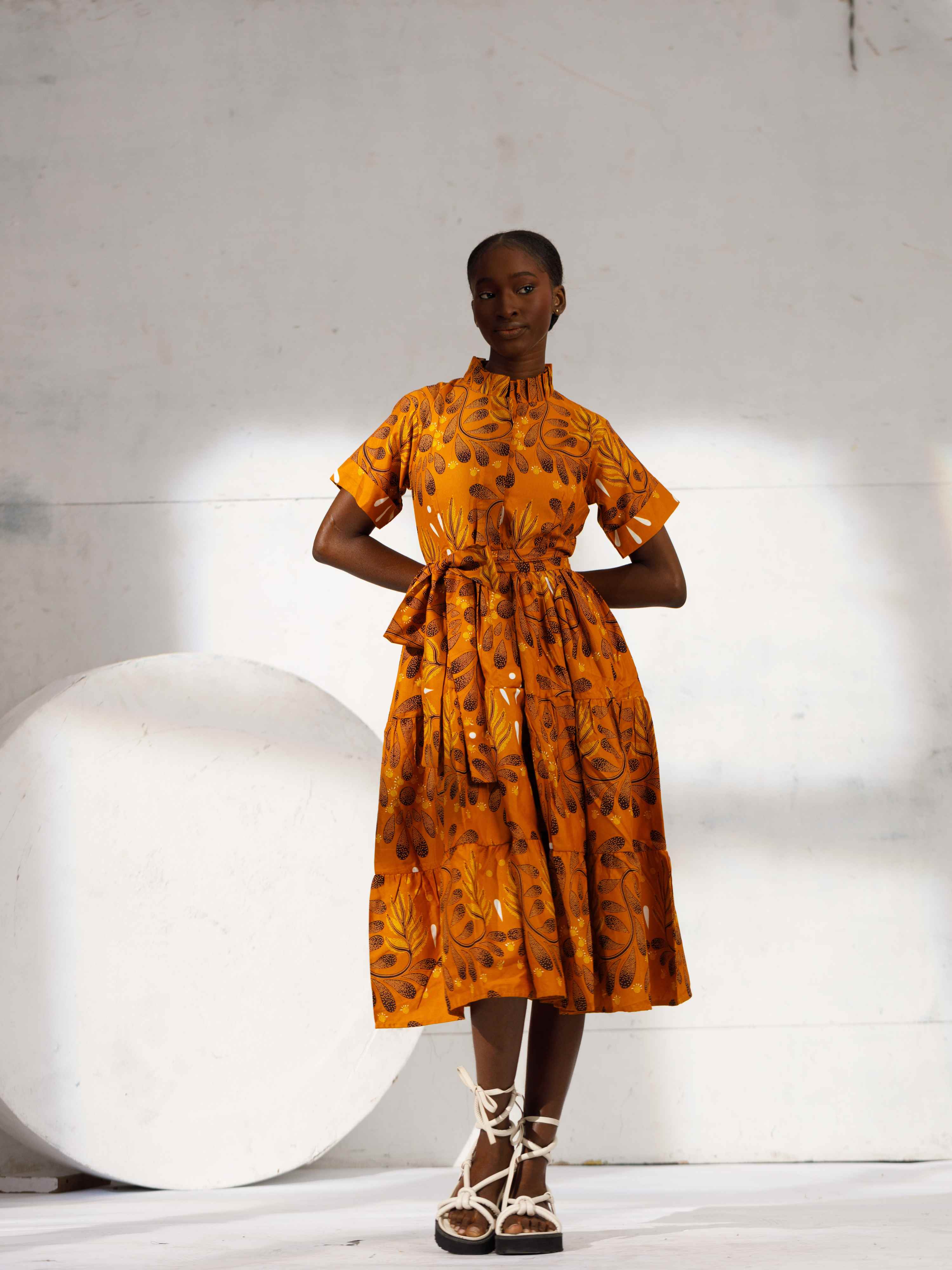 【HINA】 Mature paypuri dress Olori Midi Dress – Elisamama