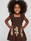 Elisa Kids Dress - Brown