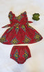 Elisa Girl Dress - Red Stained Glass Print -ankara wax print-Elisamama