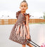 Elisa Girl Dress - Salmon and Black Geometric Ankara Print-Elisamama