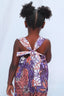 Sola Jumpsuit - Salmon and Purple - ankara wax print-Elisamama