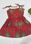 Tami Girl Dress - Red Stained Glass Print-Elisamama