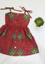 Tami Girl Dress - Red Stained Glass Print-Elisamama