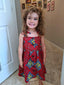 Tami Girl Dress - Red Stained Glass Print-Elisamama