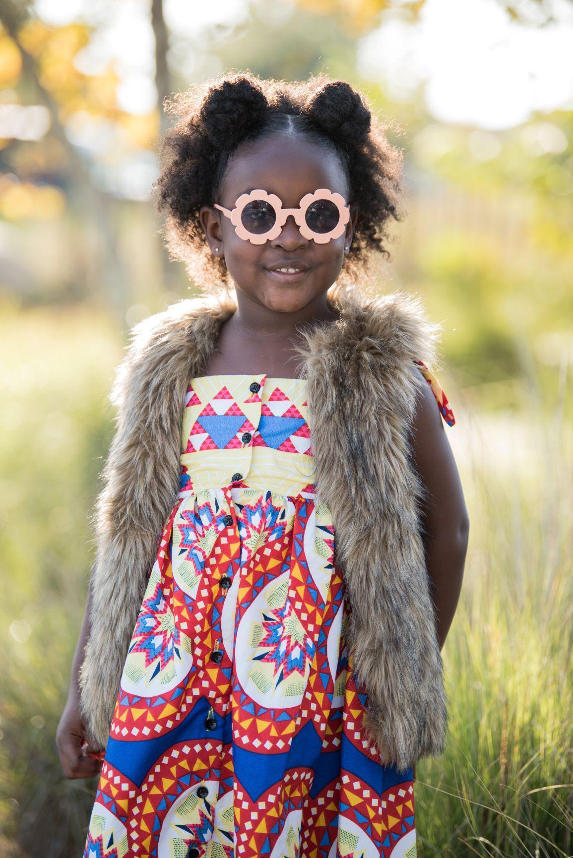 Blue and yellow 2024 african print dress